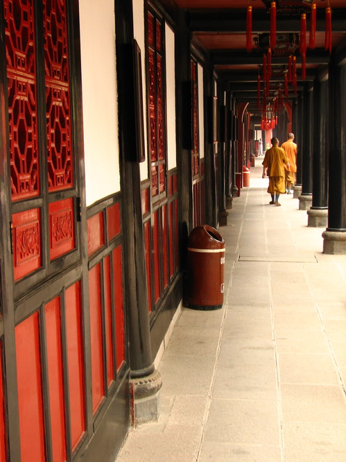 Monks at Wenshu Monastery. Chengdu, China.